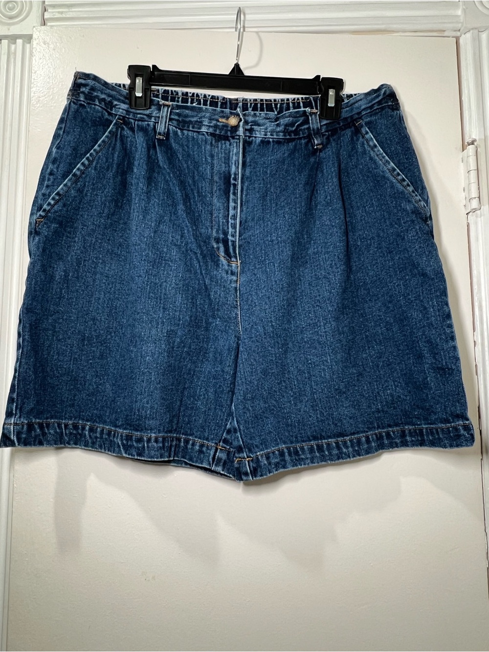 bill blass Dark Blue High-Waist Jean Shorts